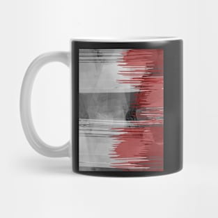 Chaos Gray Red Abstract Art Digital Painting Mug